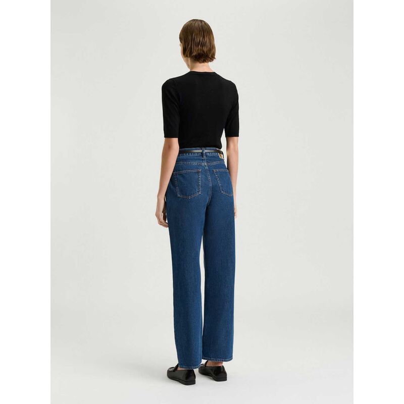 Veronika Maine Black Elbow Sleeve Round Neck Knit image number 1